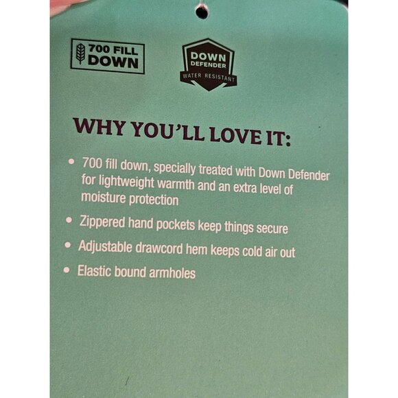 NEW!! Marmot Highlander Womens Down Vest XS Green Insulated Lightweight Packable - Picture 8 of 16